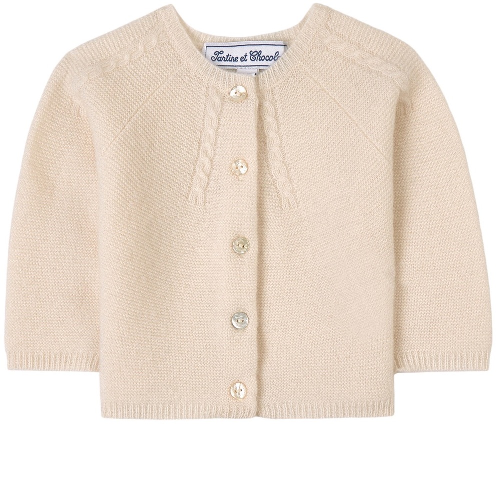 Tartine et Chocolat Cashmere Sweater Ivory Size 9M